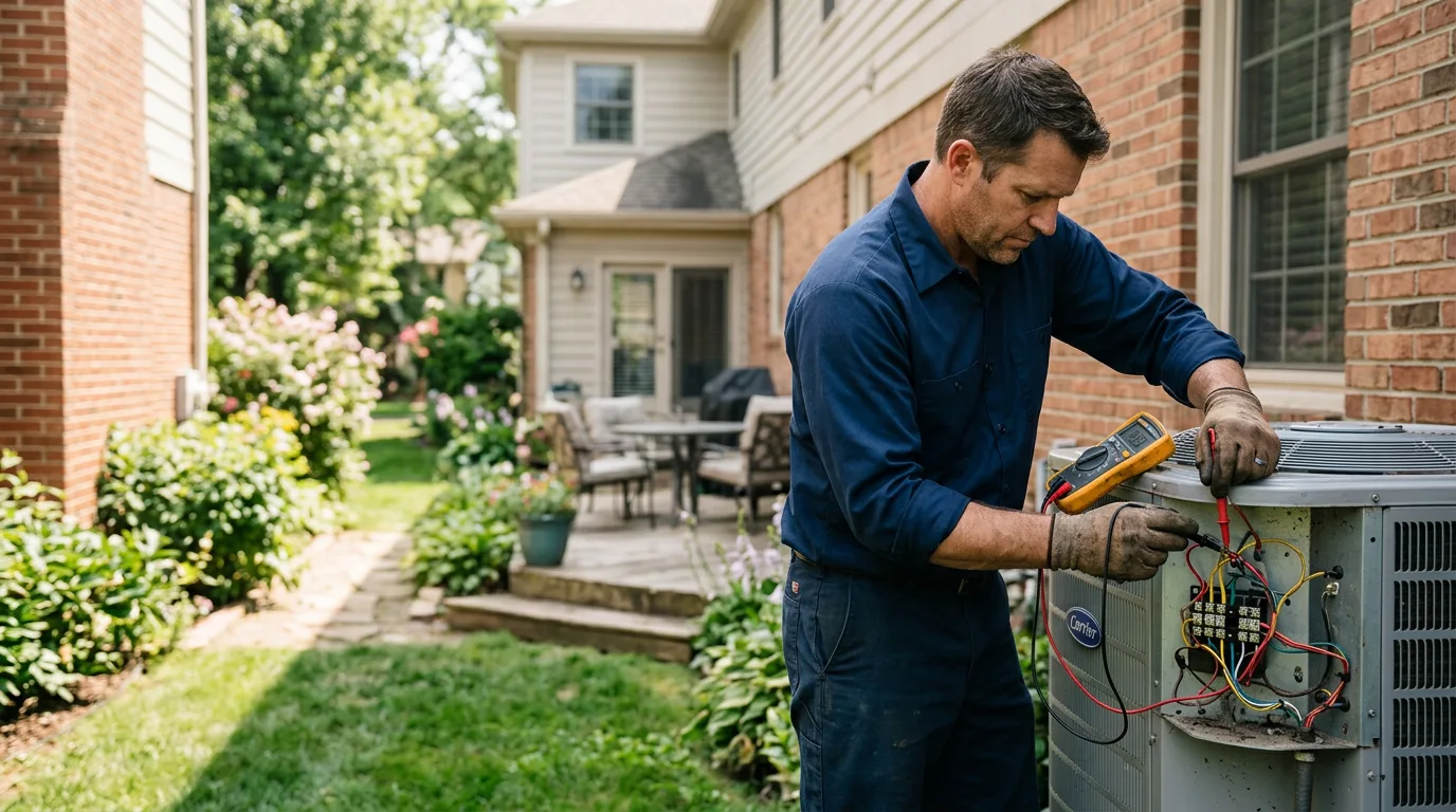 HVAC technician working near Moravia, NY